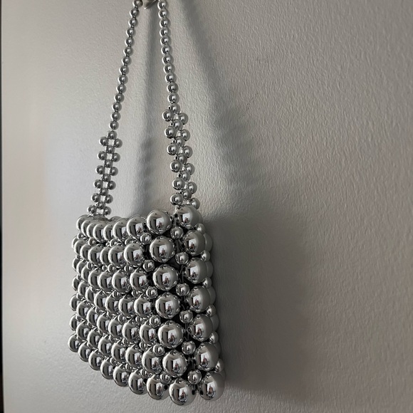H&M Silver Mirrored evening bag - Picture 3 of 10